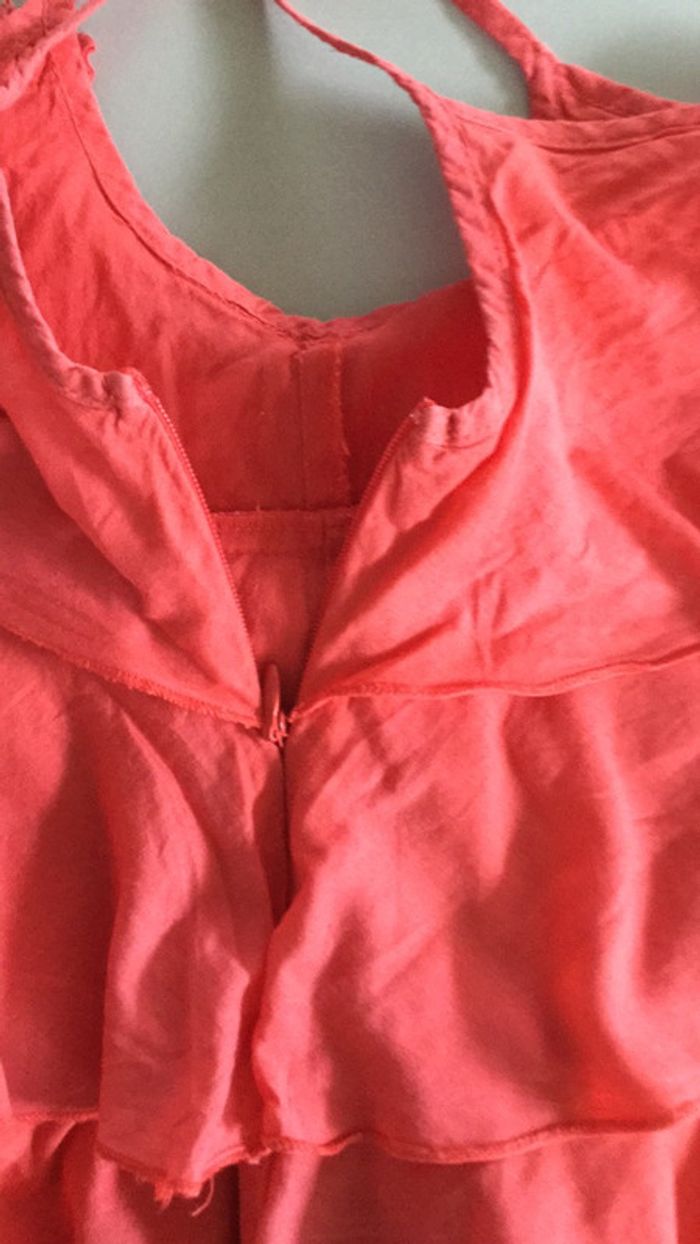 Top bretelles à volants corail 3 ans - photo numéro 3