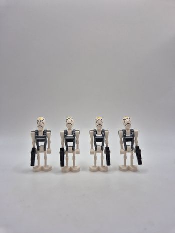 Figurines type lego 4 droides commando blanc star wars