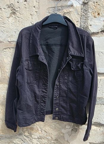 Veste en jean noire