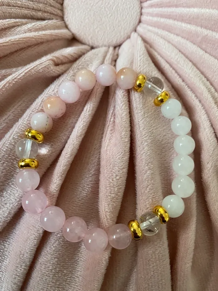 Quartz bracelet en pierre naturelles lithoterapie méditation - photo numéro 2