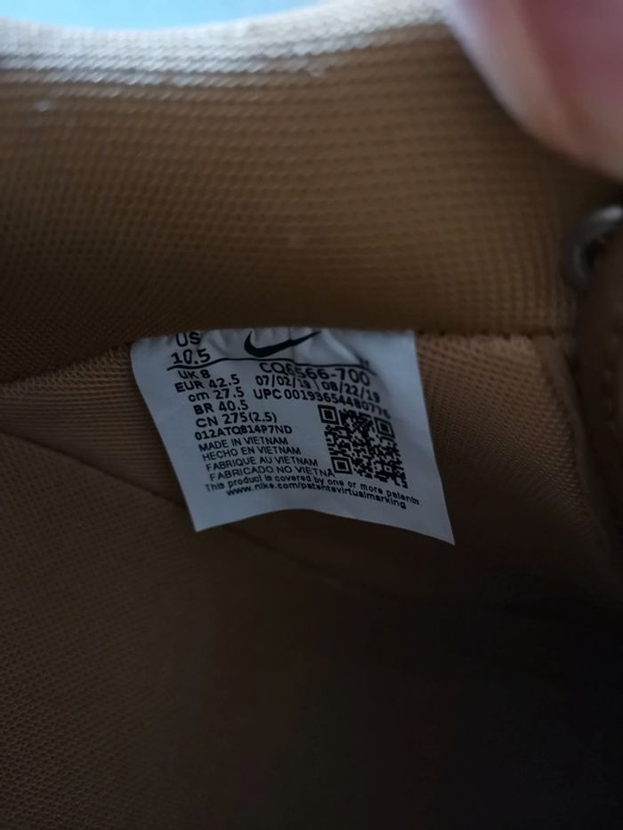 Magnifique basket Nike Air Force 1 metallic Gold Rare | pointure 42,5 - photo numéro 14