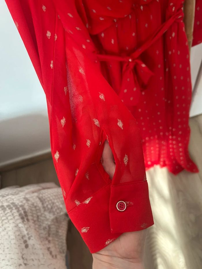 Robe longue rouge et dorée la petite étoile - photo numéro 4