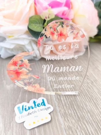 Plaque cœur " Tu es la meilleure maman "