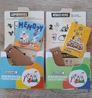 Jeu memory Lapins Crétins ou mimes de Pizza del arte