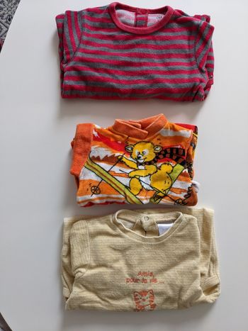 Lot de 3 pyjamas polaires vintage
