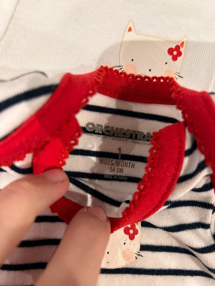 Lot de trois bodys orchestra, taille 1 mois - photo numéro 8