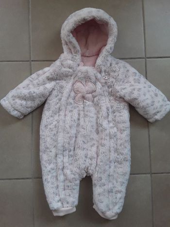 Combi pilote rose pâle toute douce fille 12 mois ORCHESTRA TBE