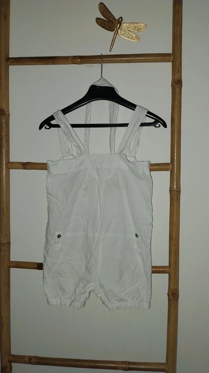 Combishort/ Salopette Creeks blanche état neuf Taille 4 ans - photo numéro 7