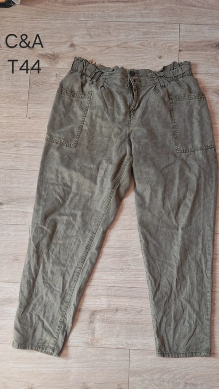 Pantalón cargo taille haute