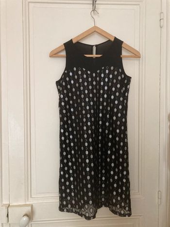 Robe à motif pois et dentelle Zein Taille S