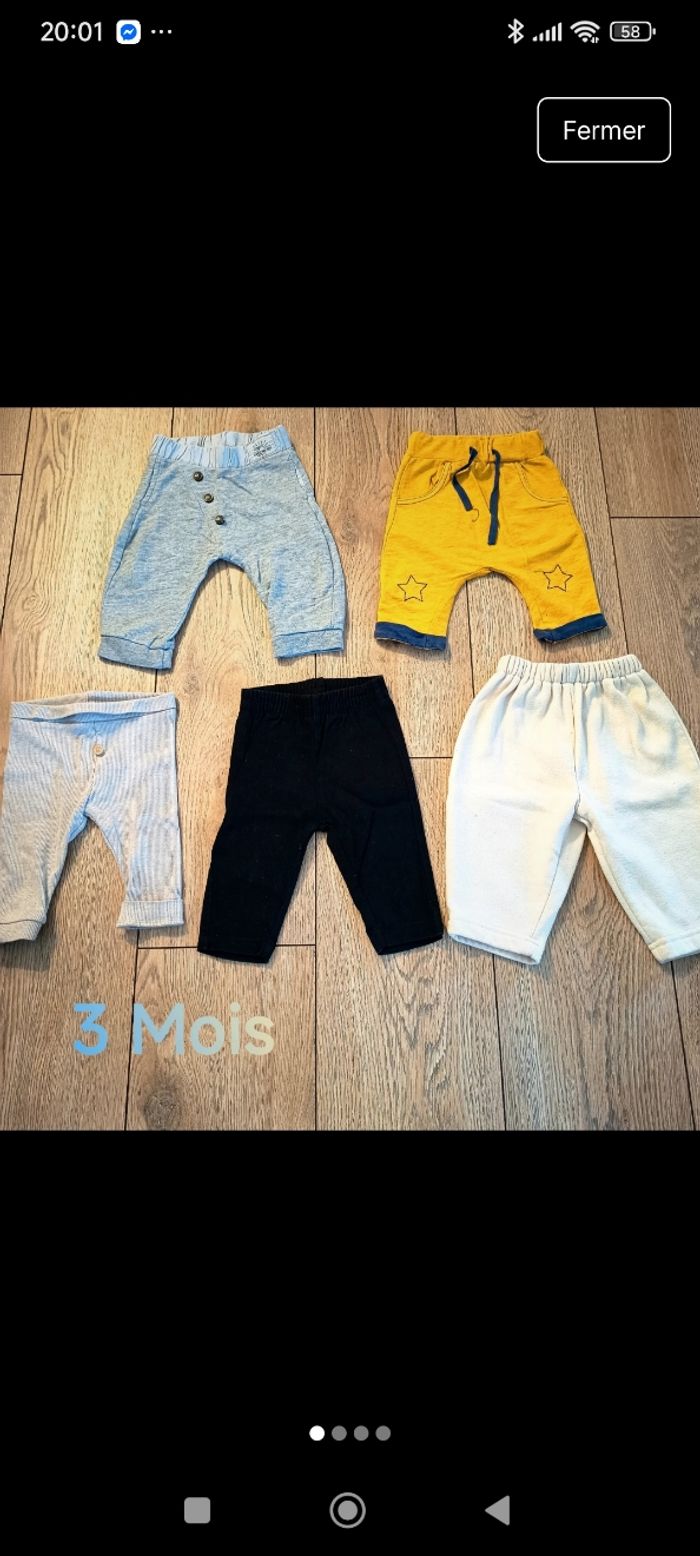 Lot de joggings taille 3 mois