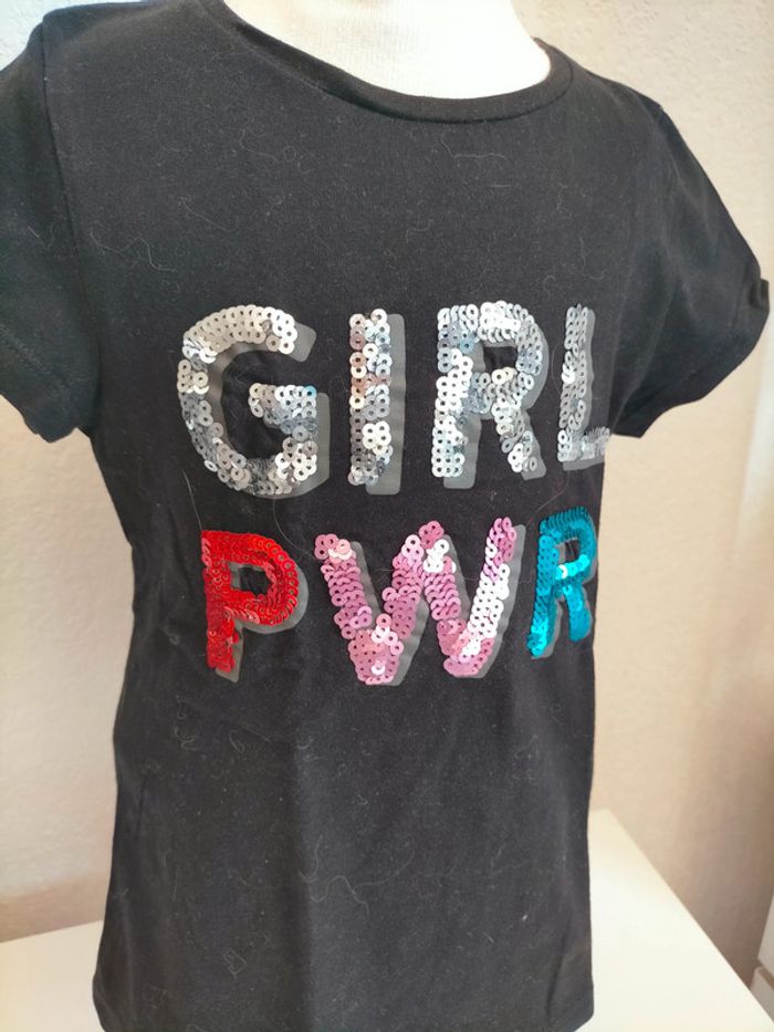 Tshirt Girl Power - Tex - 7/8ans - photo numéro 3