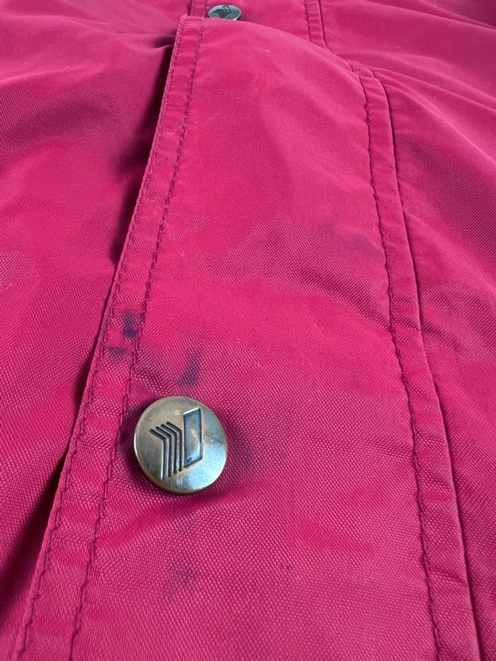 K-Way Manteau Imperméable Rouge Taille L – Col Velours Vintage - photo numéro 15