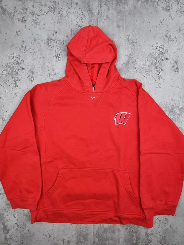 Pull à capuche Nike – Rouge – Taille L Femmes (mesures en photos) - photo numéro 3