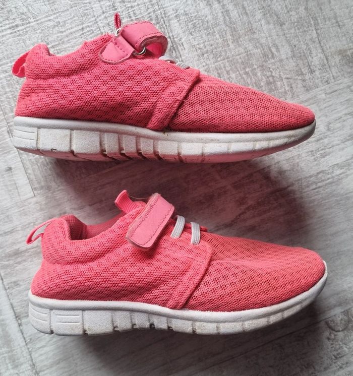 Basket en toile légère rose fluo p30 - photo numéro 2