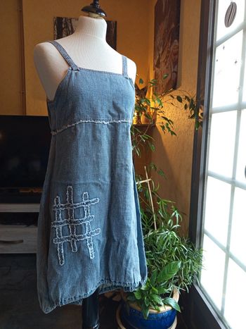 Robe jeans bretelles t40