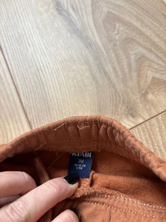 Pantalon de jogging marron Kiabi 3 mois - photo numéro 4