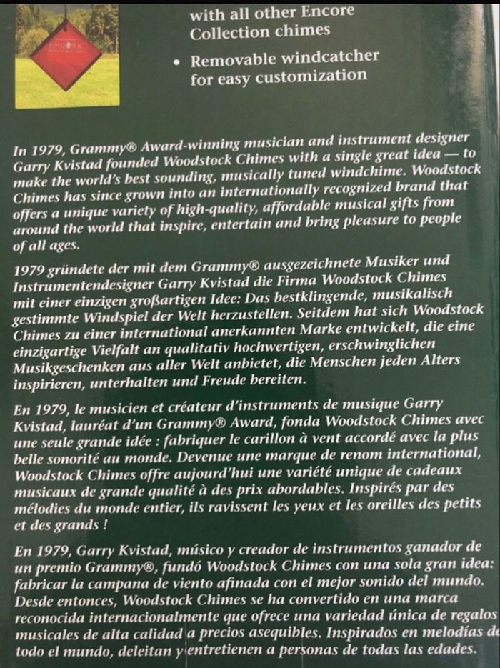 Carillon Mars,noir,  collection Encore, Woodstock - photo numéro 5