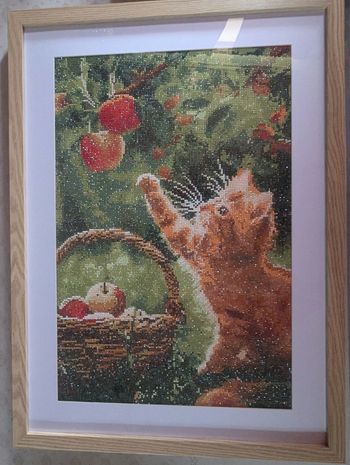 Diamond painting chaton 40x60cm neuf