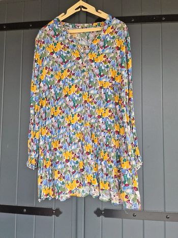 Robe volant babydoll imprimé coloré