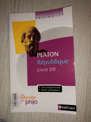 Livre Platon république livre VII