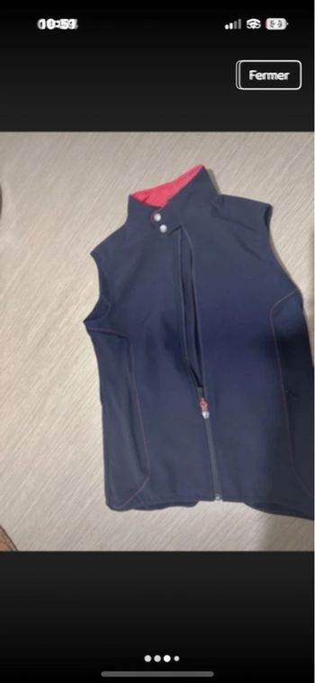 Veste sans manche fouganza 14 ans marine rose