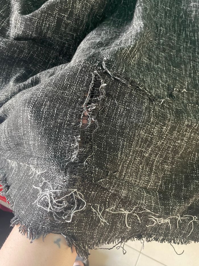 Tissus Lainage Tweed Uni Gris - photo numéro 2