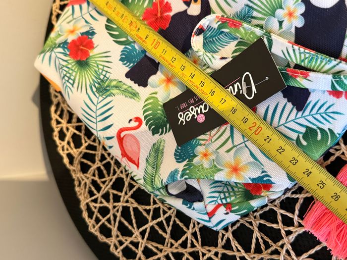 Trousse de toilette en tissu floral toucan - photo numéro 5