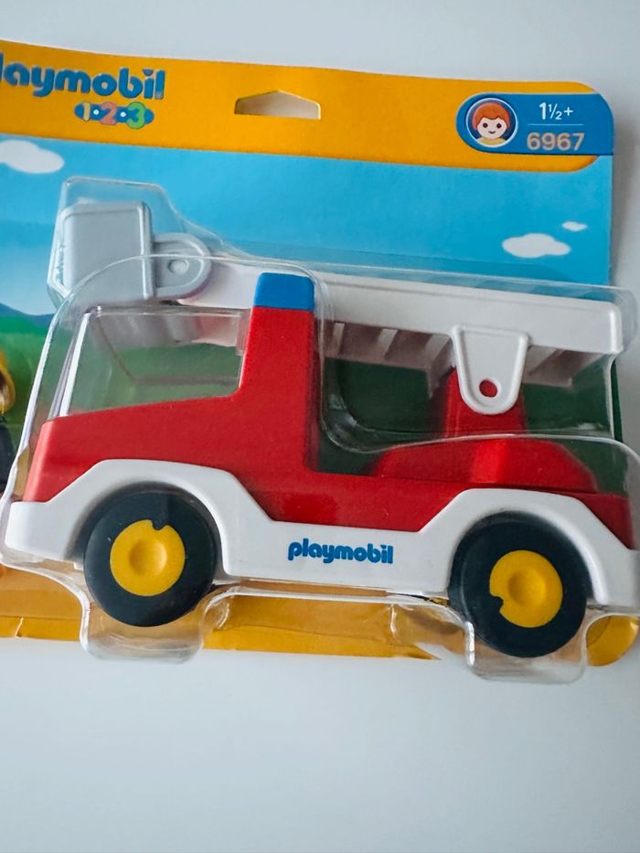 Playmobil 1.2.3. - Camion de pompier avec échelle - neuf - photo numéro 2