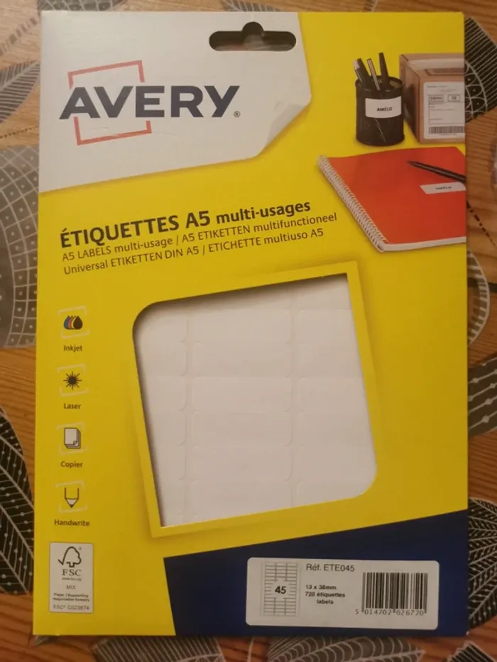 Étiquettes A5