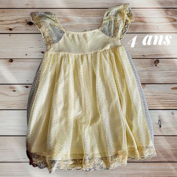 🌟 Robe Dentelle Jaune – Kiabi – Taille 4 ans 🌟