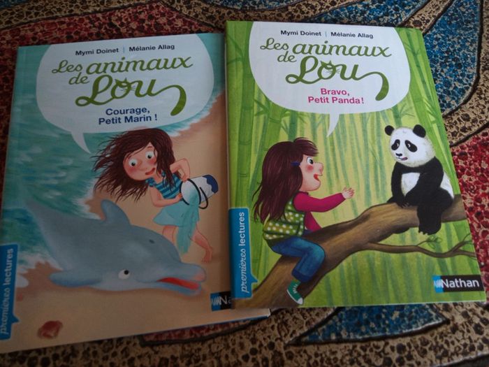 Lot de 2 livres les animaux de Lou