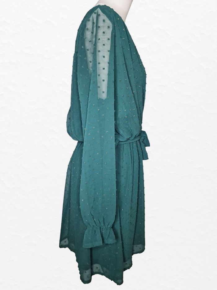 Robe casual Papillonne – M/L – Vert foncé – État : Très bon - photo numéro 6