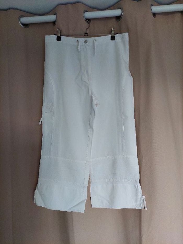 Pantacourt blanc taille M / 38