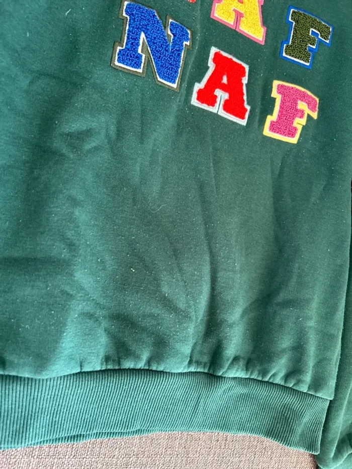 Sweat col rond vert femme, Nafnaf taille S - photo numéro 2