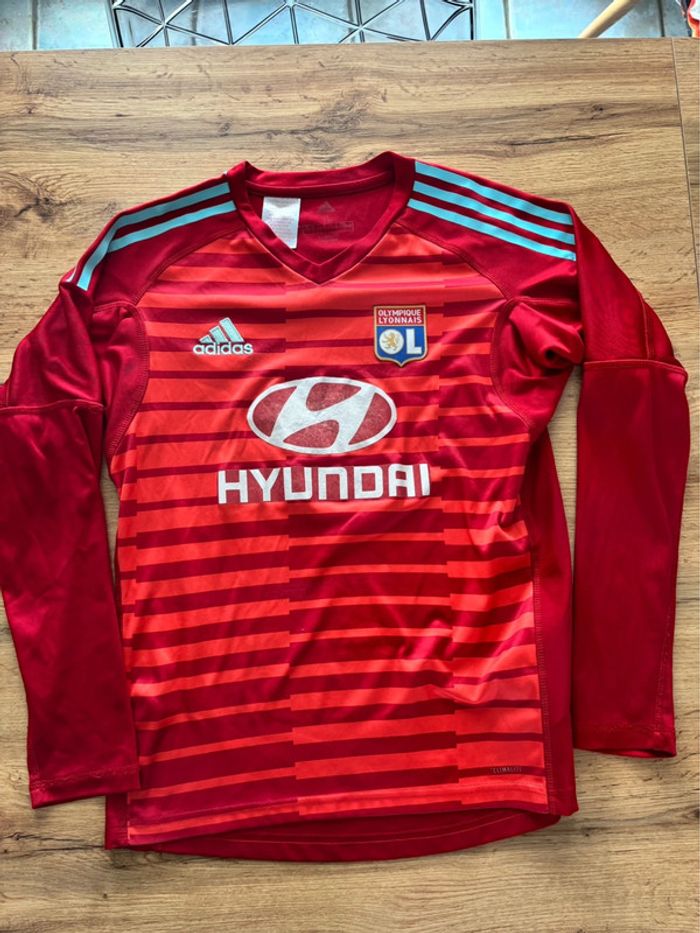 T-shirt foot gardien Olympique lyonnais adidas taille 13-14 ans