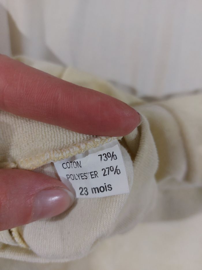 Pyjama dors-bien velours jaune taille 23 mois - photo numéro 4