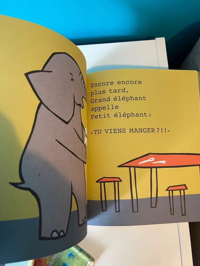 Livre école des loisirs attends petit éléphant - photo numéro 4