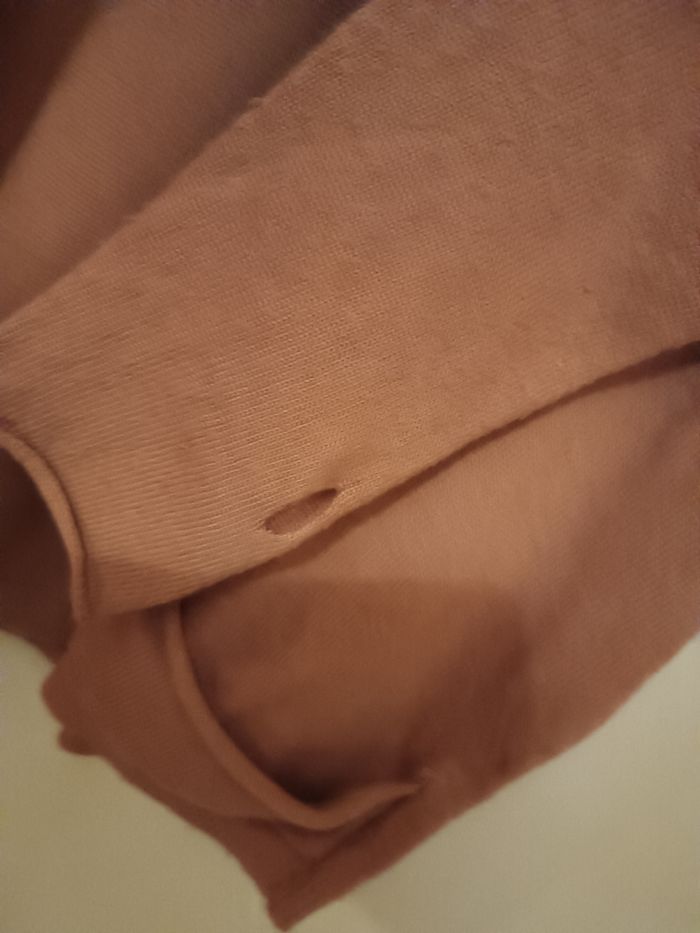 Pull vieux rose cachemire Col V - photo numéro 3