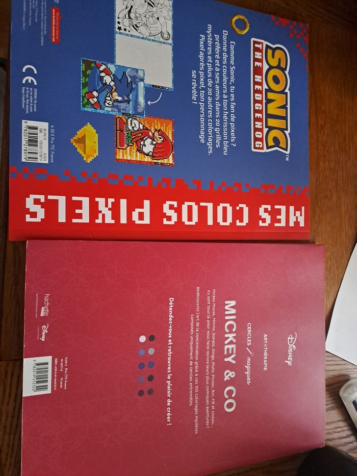 Lot 2 Coloriages Sonic Pixel, Mickey & Co Cercles Magiques - photo numéro 3