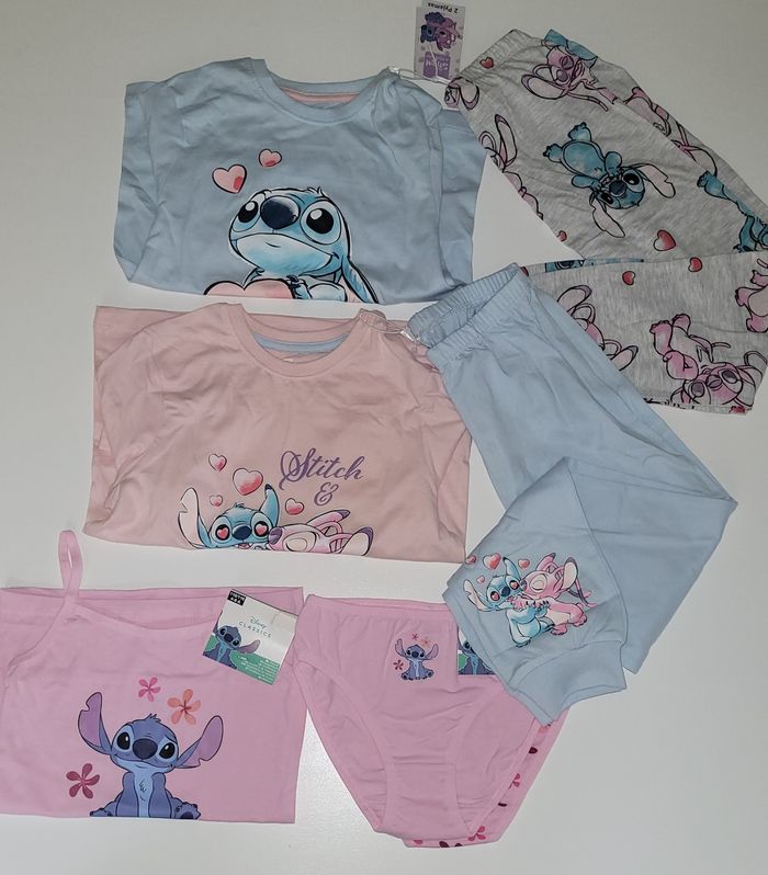 Pyjama et sous vetement stitch 6 ans