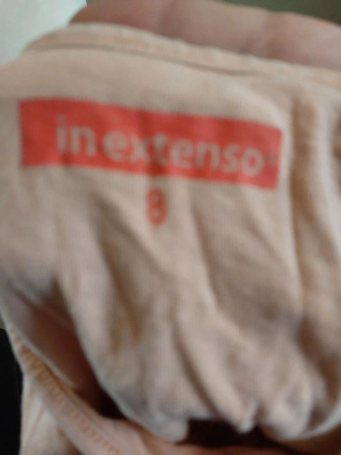 Tee-shirt abricot avec chaton taille 8 ans - photo numéro 2