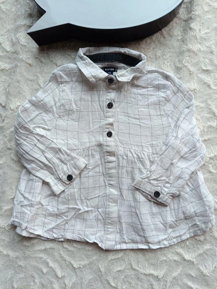 Chemise à carreaux manches longues Fille 18 mois Kiabi - photo numéro 2