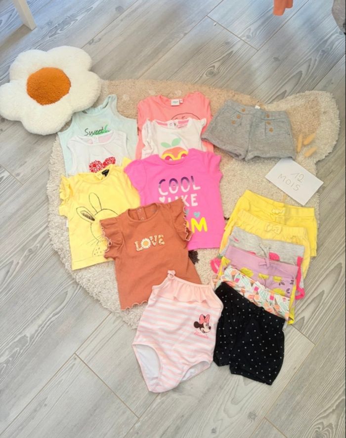 Lot vêtements été fille 12 mois