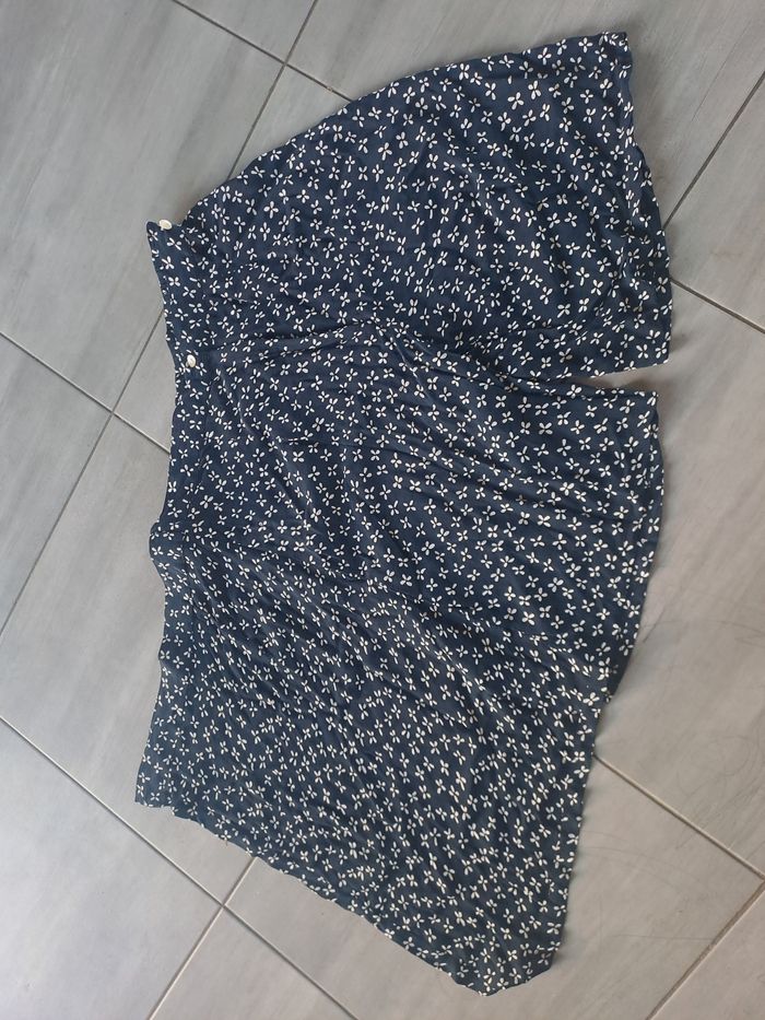 Jupe short légère bleu blanc M&S Mode - photo numéro 5