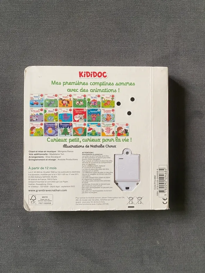 Livre sonore mes comptines de la ferme kididoc - photo numéro 2