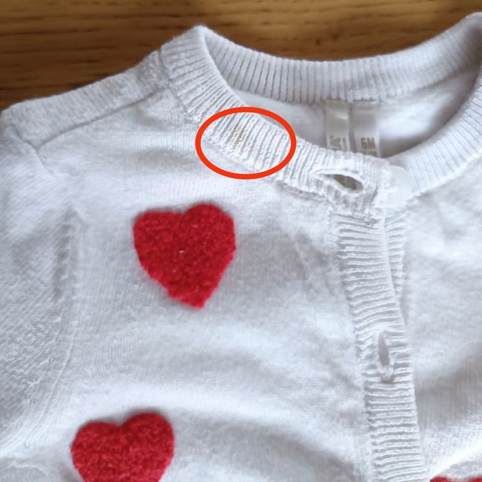 Gilet doublé Orchestra blanc avec coeurs brodés 6 mois 67 cm bébé fille - photo numéro 7