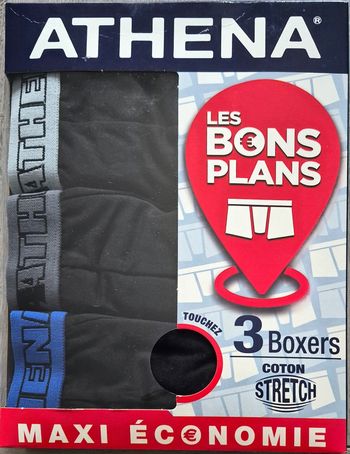 Pack de 3 Boxers Athena Taille M.