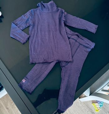Ensemble rayé violet / Taille 18 mois