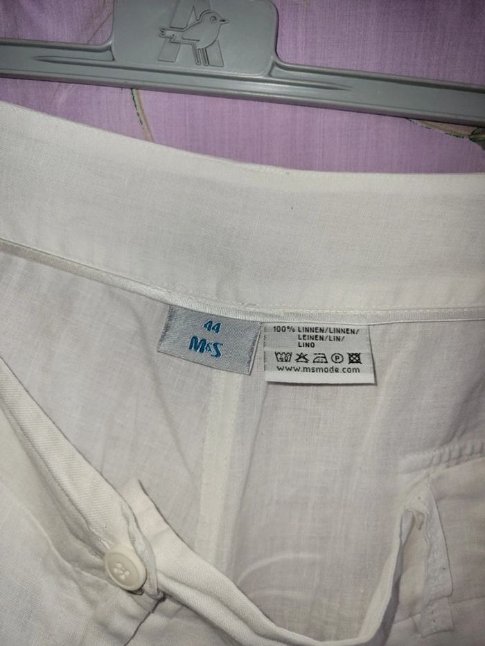 Pantalon lin blanc - photo numéro 4